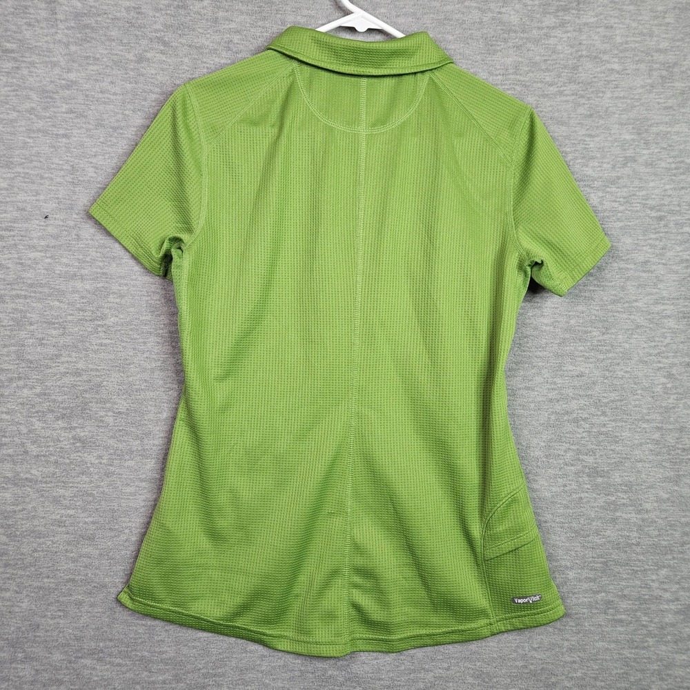 The North Face Womens Green VaporWick 1/4 Zip Outdoor workout Gym Top Sz L - Picture 2 of 9